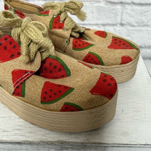 Cute Watermelon Canvas Platform Sneakers - Picture 7 of 16